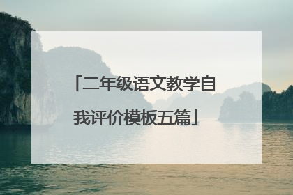 二年级语文教学自我评价模板五篇