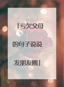 亏欠父母的句子说说发朋友圈