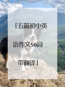 五篇初中英语作文50词带翻译