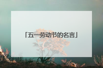 五一劳动节的名言