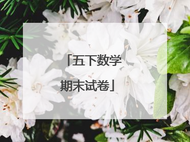 五下数学期末试卷