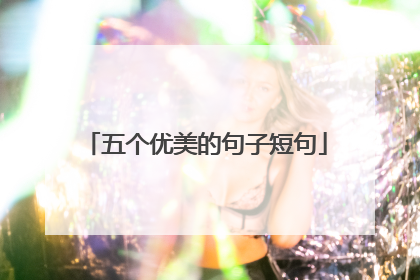 五个优美的句子短句
