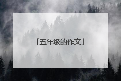 五年级的作文