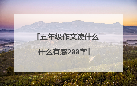 五年级作文读什么什么有感200字