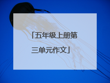 五年级上册第三单元作文