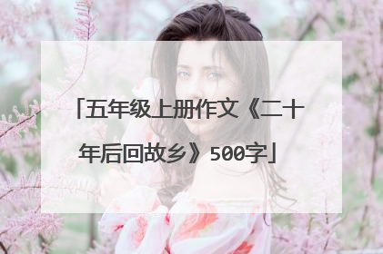 五年级上册作文《二十年后回故乡》500字