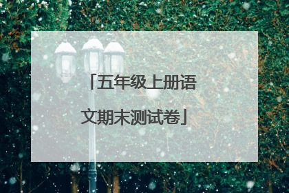 五年级上册语文期末测试卷