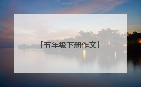 五年级下册作文