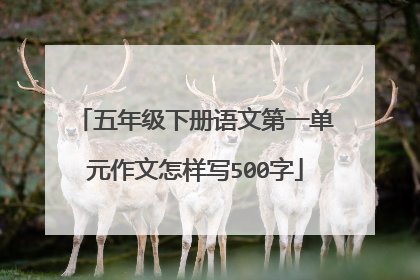 五年级下册语文第一单元作文怎样写500字