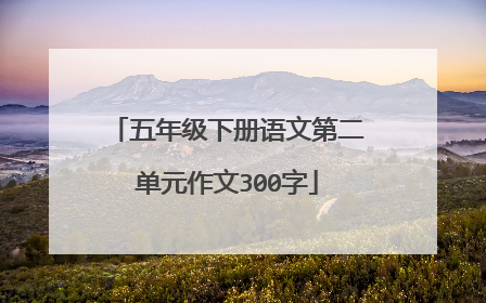 五年级下册语文第二单元作文300字
