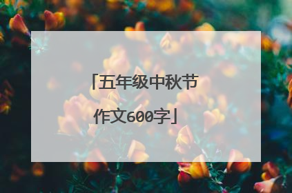 五年级中秋节作文600字
