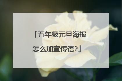 五年级元旦海报怎么加宣传语?