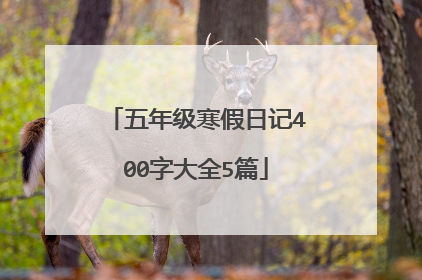 五年级寒假日记400字大全5篇