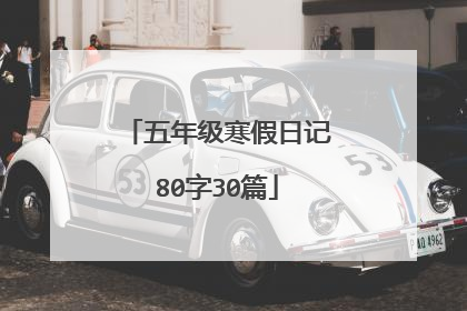 五年级寒假日记80字30篇