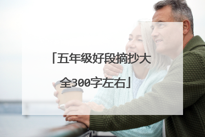 五年级好段摘抄大全300字左右