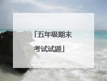 五年级期末考试试题