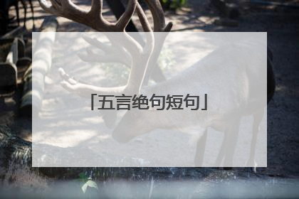 五言绝句短句