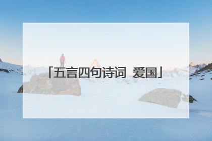 五言四句诗词 爱国
