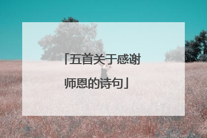 五首关于感谢师恩的诗句