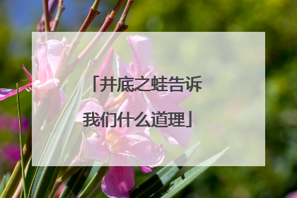 井底之蛙告诉我们什么道理
