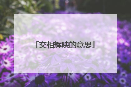 交相辉映的意思