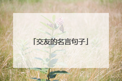 交友的名言句子
