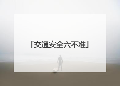 交通安全六不准