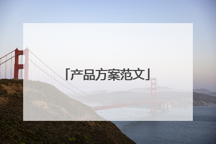 产品方案范文