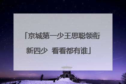 京城第一少王思聪领衔新四少 看看都有谁