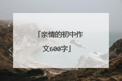 亲情的初中作文600字