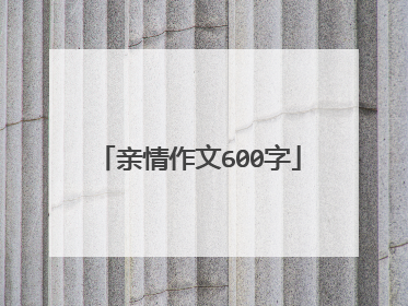 亲情作文600字