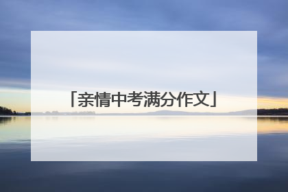 亲情中考满分作文