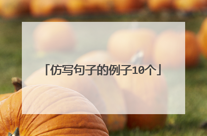 仿写句子的例子10个