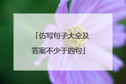 仿写句子大全及答案不少于四句