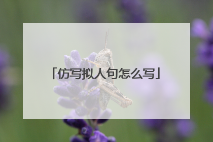 仿写拟人句怎么写