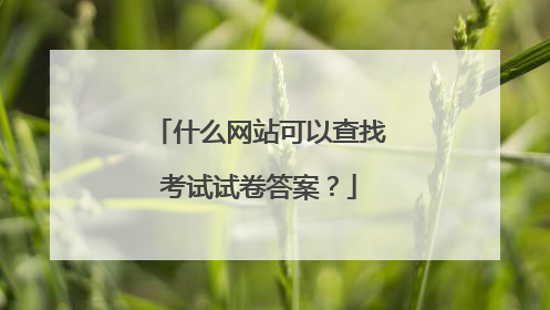 什么网站可以查找考试试卷答案？