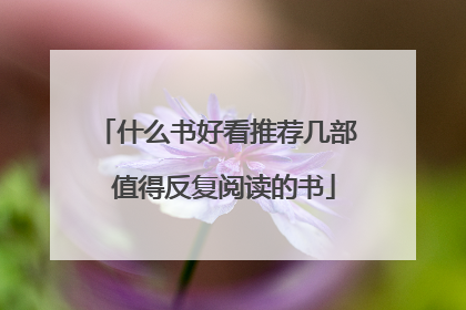 什么书好看推荐几部 值得反复阅读的书
