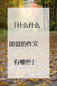 什么什么即景的作文有哪些