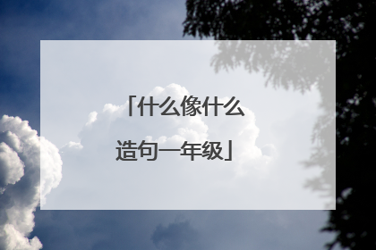 什么像什么造句一年级