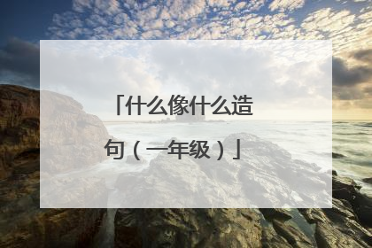 什么像什么造句(一年级)