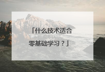 什么技术适合零基础学习？