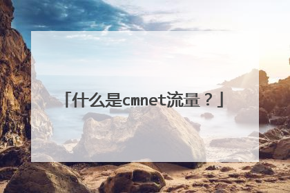 什么是cmnet流量？