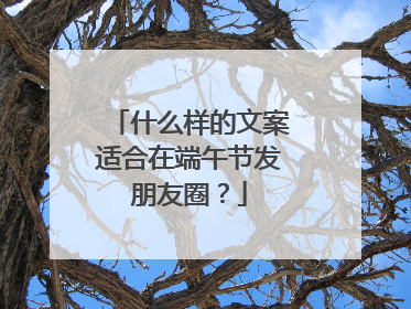 什么样的文案适合在端午节发朋友圈?