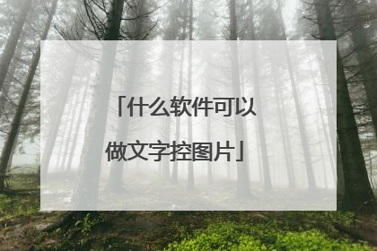 什么软件可以做文字控图片
