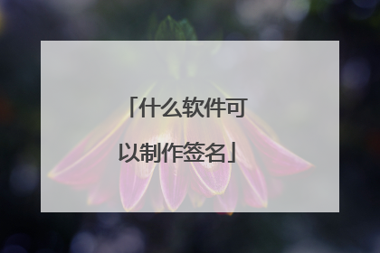 什么软件可以制作签名