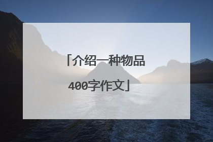 介绍一种物品400字作文