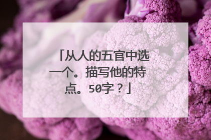从人的五官中选一个。描写他的特点。50字？