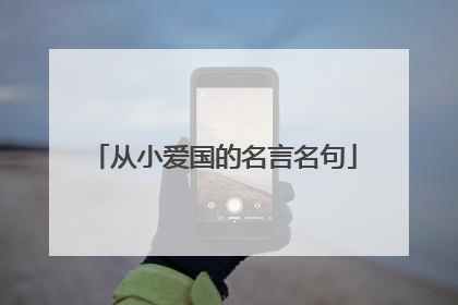 从小爱国的名言名句