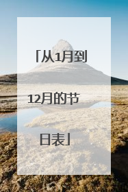 从1月到12月的节日表