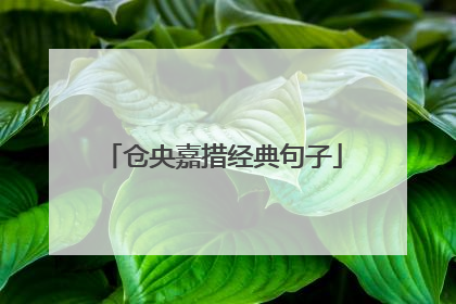 仓央嘉措经典句子